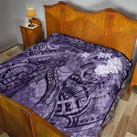 Pacific Beauty Girl Quilt Violet Polyneisan Tribal Vintage Motif LT9 - Polynesian Pride