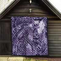 Pacific Beauty Girl Quilt Violet Polyneisan Tribal Vintage Motif LT9 - Polynesian Pride