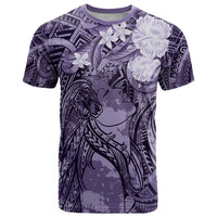 Pacific Beauty Girl T Shirt Violet Polyneisan Tribal Vintage Motif