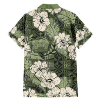 Tongan Kupesi Ngatu Hibiscus Vintage Motif Hawaiian Shirt