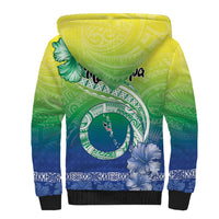 Malpampa Vanuatu Sherpa Hoodie Hibiscus Sand Drawing with Pacific Pattern LT9 - Polynesian Pride