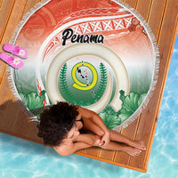 Penama Vanuatu Beach Blanket Hibiscus Sand Drawing with Pacific Pattern