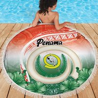 Penama Vanuatu Beach Blanket Hibiscus Sand Drawing with Pacific Pattern