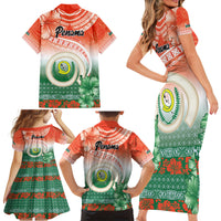 Penama Vanuatu Family Matching Short Sleeve Bodycon Dress and Hawaiian Shirt Hibiscus Sand Drawing with Pacific Pattern LT9 - Polynesian Pride