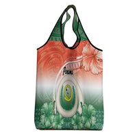 Penama Vanuatu Grocery Bag Hibiscus Sand Drawing with Pacific Pattern