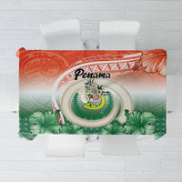 Penama Vanuatu Tablecloth Hibiscus Sand Drawing with Pacific Pattern