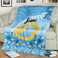 Sanma Vanuatu Blanket Hibiscus Sand Drawing with Pacific Pattern