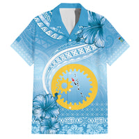 Sanma Vanuatu Family Matching Off Shoulder Maxi Dress and Hawaiian Shirt Hibiscus Sand Drawing with Pacific Pattern
