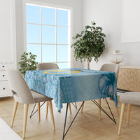 Sanma Vanuatu Tablecloth Hibiscus Sand Drawing with Pacific Pattern