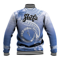 Shefa Vanuatu Baseball Jacket Hibiscus Sand Drawing with Pacific Pattern