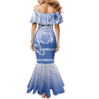 Shefa Vanuatu Family Matching Mermaid Dress and Hawaiian Shirt Hibiscus Sand Drawing with Pacific Pattern
