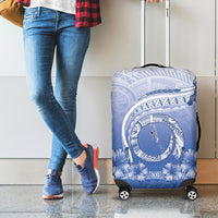 Shefa Vanuatu Luggage Cover Hibiscus Sand Drawing with Pacific Pattern