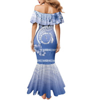Shefa Vanuatu Mermaid Dress Hibiscus Sand Drawing with Pacific Pattern