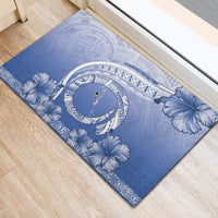 Shefa Vanuatu Rubber Doormat Hibiscus Sand Drawing with Pacific Pattern