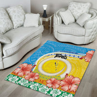 Torba Vanuatu Area Rug Hibiscus Sand Drawing with Pacific Pattern