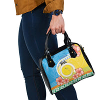 Torba Vanuatu Shoulder Handbag Hibiscus Sand Drawing with Pacific Pattern