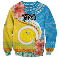Torba Vanuatu Sweatshirt Hibiscus Sand Drawing with Pacific Pattern