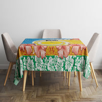 Torba Vanuatu Tablecloth Hibiscus Sand Drawing with Pacific Pattern