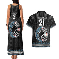 Custom Fiji and New Zealand Couples Matching Tank Maxi Dress and Hawaiian Shirt Maori Fern Mix Tapa Tribal Unique LT9 - Polynesian Pride