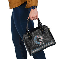 Custom Fiji and New Zealand Shoulder Handbag Maori Fern Mix Tapa Tribal Unique LT9 - Polynesian Pride