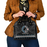 Custom Fiji and New Zealand Shoulder Handbag Maori Fern Mix Tapa Tribal Unique LT9 - Polynesian Pride