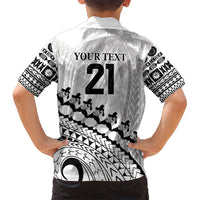 Custom Fiji Rugby Cibi Dance Family Matching Short Sleeve Bodycon Dress and Hawaiian Shirt Create History World Cup Sevens LT9 - Polynesian Pride