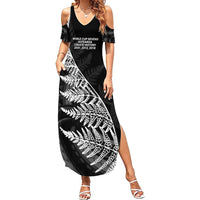 New Zealand Black Fern 7s Summer Maxi Dress History World Cup Sevens LT9 Women Black - Polynesian Pride