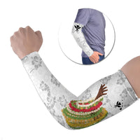 Hawaii Lei Kamehameha Arm Sleeves Ke'oke'o Seamless Pattern Hibiscus Flower