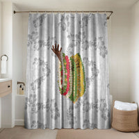 Hawaii Lei Kamehameha Bathroom Set Ke'oke'o Seamless Pattern Hibiscus Flower