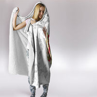 Hawaii Lei Kamehameha Hooded Blanket Ke'oke'o Seamless Pattern Hibiscus Flower LT9 - Polynesian Pride