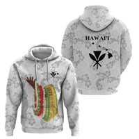 Hawaii Lei Kamehameha Hoodie Ke'oke'o Seamless Pattern Hibiscus Flower