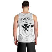 Hawaii Lei Kamehameha Men Tank Top Ke'oke'o Seamless Pattern Hibiscus Flower