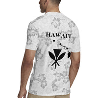 Hawaii Lei Kamehameha Rugby Jersey Ke'oke'o Seamless Pattern Hibiscus Flower