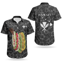 Hawaii Lei Kamehameha Couples Matching Tank Maxi Dress and Hawaiian Shirt Ele'ele Seamless Pattern Hibiscus Flower LT9 - Polynesian Pride