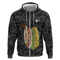 Hawaii Lei Kamehameha Hoodie Ele'ele Seamless Pattern Hibiscus Flower