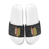 Hawaii Lei Kamehameha Slide Sandals Ele'ele Seamless Pattern Hibiscus Flower