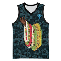 Hawaii Lei Kamehameha Basketball Jersey Uliuli Seamless Pattern Hibiscus Flower