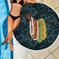 Hawaii Lei Kamehameha Beach Blanket Uliuli Seamless Pattern Hibiscus Flower