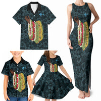 Hawaii Lei Kamehameha Family Matching Tank Maxi Dress and Hawaiian Shirt Uliuli Seamless Pattern Hibiscus Flower LT9 - Polynesian Pride