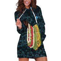 Hawaii Lei Kamehameha Hoodie Dress Uliuli Seamless Pattern Hibiscus Flower