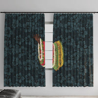 Hawaii Lei Kamehameha Window Curtain Uliuli Seamless Pattern Hibiscus Flower