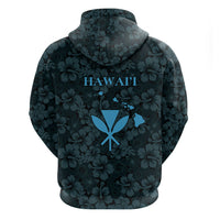 Hawaii Lei Kamehameha Zip Hoodie Uliuli Seamless Pattern Hibiscus Flower