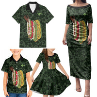 Hawaii Lei Kamehameha Family Matching Puletasi and Hawaiian Shirt Oma'oma'o Seamless Pattern Hibiscus Flower LT9 - Polynesian Pride