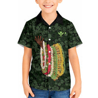 Hawaii Lei Kamehameha Hawaiian Shirt Oma'oma'o Seamless Pattern Hibiscus Flower LT9 - Polynesian Pride