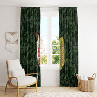 Hawaii Lei Kamehameha Window Curtain Oma'oma'o Seamless Pattern Hibiscus Flower