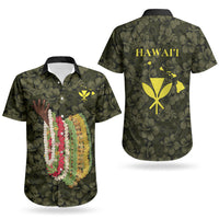 Hawaii Lei Kamehameha Couples Matching Short Sleeve Bodycon Dress and Hawaiian Shirt Melemele Seamless Pattern Hibiscus Flower LT9 - Polynesian Pride