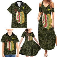 Hawaii Lei Kamehameha Family Matching Summer Maxi Dress and Hawaiian Shirt Melemele Seamless Pattern Hibiscus Flower LT9 - Polynesian Pride