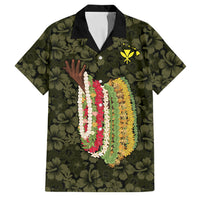 Hawaii Lei Kamehameha Family Matching Summer Maxi Dress and Hawaiian Shirt Melemele Seamless Pattern Hibiscus Flower LT9 Dad's Shirt - Short Sleeve Yellow - Polynesian Pride
