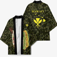Hawaii Lei Kamehameha Kimono Melemele Seamless Pattern Hibiscus Flower