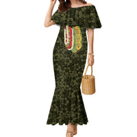 Hawaii Lei Kamehameha Mermaid Dress Melemele Seamless Pattern Hibiscus Flower